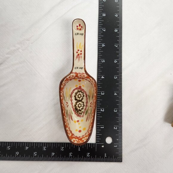 Temptations Old World Fallfetti Measuring Cups Spoons Nesting Set of 4 Browns - Picture 7 of 9